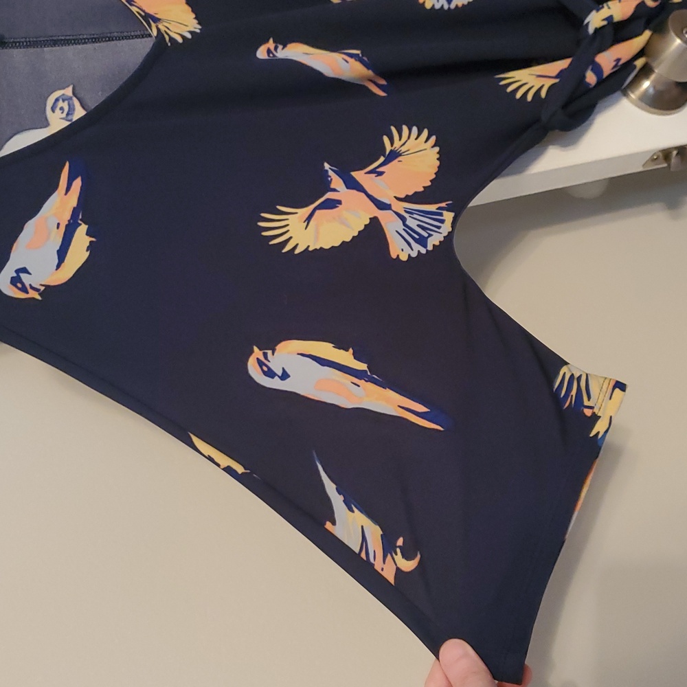 Anthropologie Deletta Fly Away Bird Navy Tunic - Picture 9 of 11